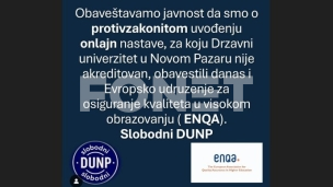 Obaveštena ENQA o nastavi